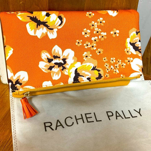 Rachel Pally Reversible Clutch Peach/ Gold with Dust Bag - Picture 1 of 5